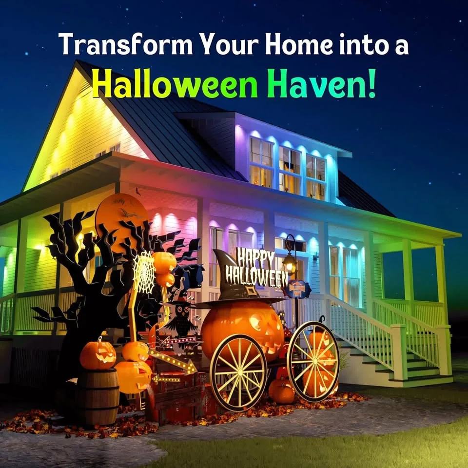 150ft Permanent Outdoor RGB Smart String Lights image indicator(5)