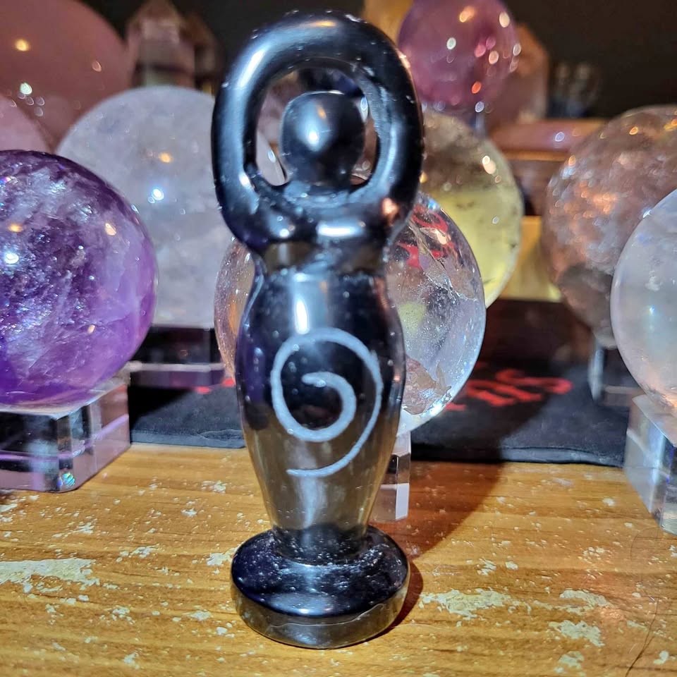 Obsidian Goddess Statues
