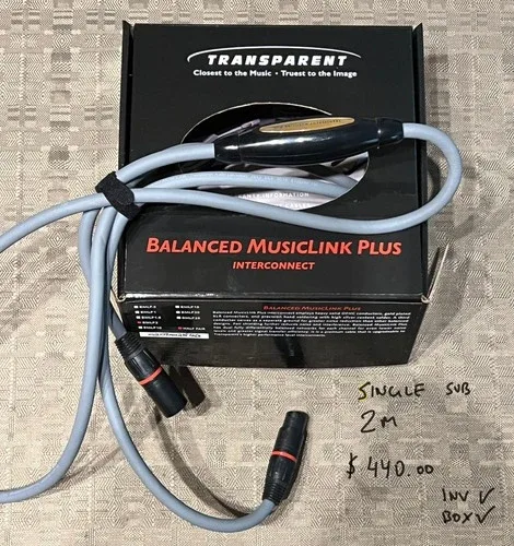 Transparent Audio Balanced MusicLink 2m SINGLE thumbnail