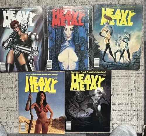 Heavy Metal 1990 Magazine - 5 Issues thumbnail