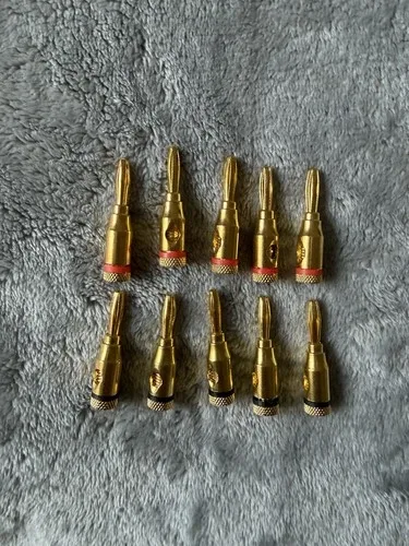 10 Pcs Gold Plated Speaker Banana Plugs thumbnail