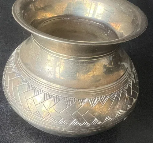 Vintage Brass Handcrafted Engraved Small Water Pots image indicator(3)