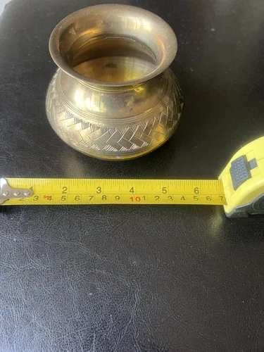 Vintage Brass Handcrafted Engraved Small Water Pots image indicator(4)