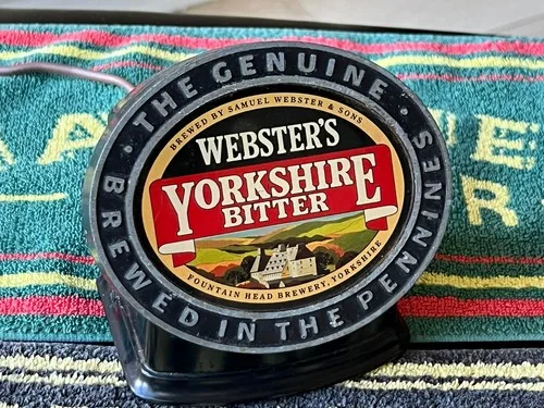 Set of Vintage 3 Guinniss, Whitbread Tankard & Webster Pump Ligh image indicator(5)