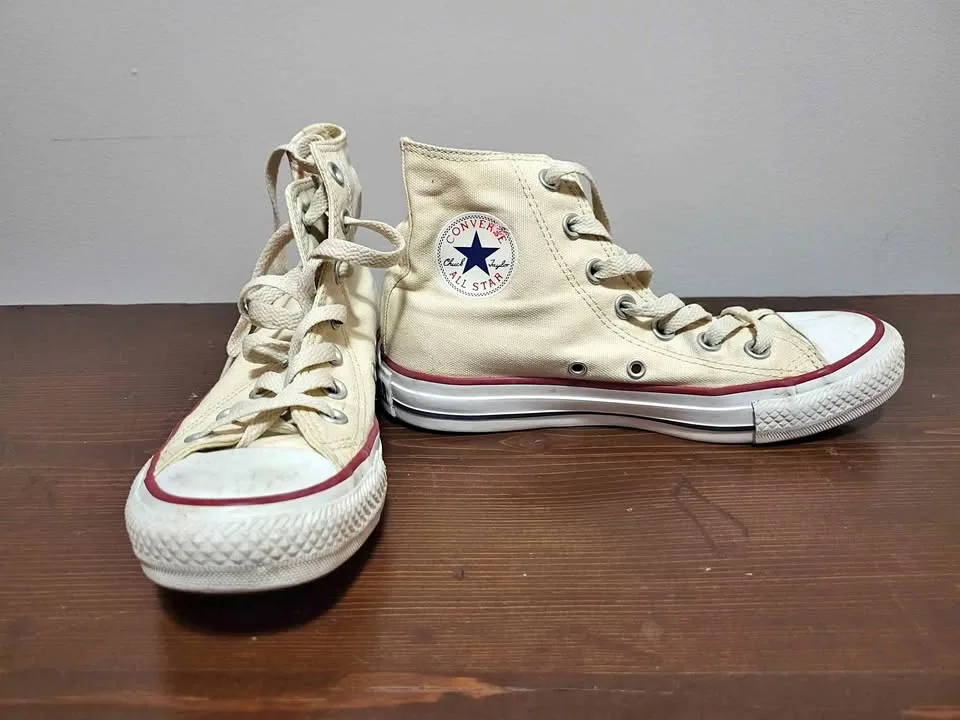 Cream High Top Converse