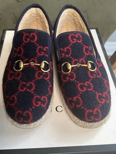 Gucci Men's Fria Loafer Espadrille Wool Size 6 thumbnail