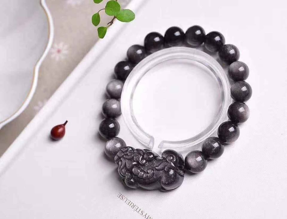 Obsidian Pixiu Bracelet - photo 2