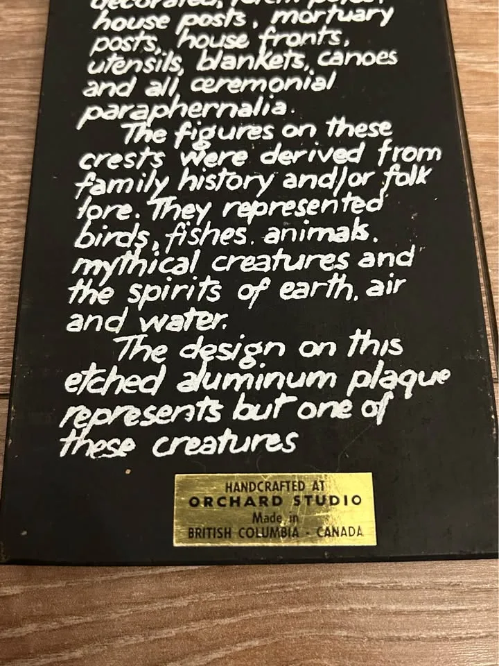 West Coast Native “Whale and Raven” Plaque image indicator(3)