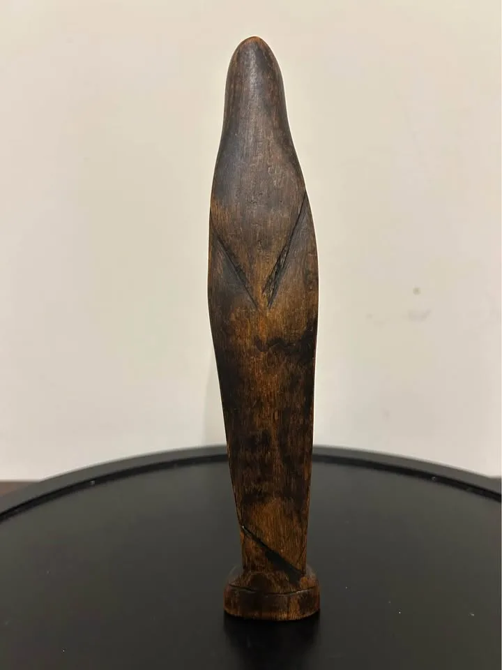 Vintage Virgin Mary Madonna — Hand-Carved Ebony Wood Statue image indicator(4)