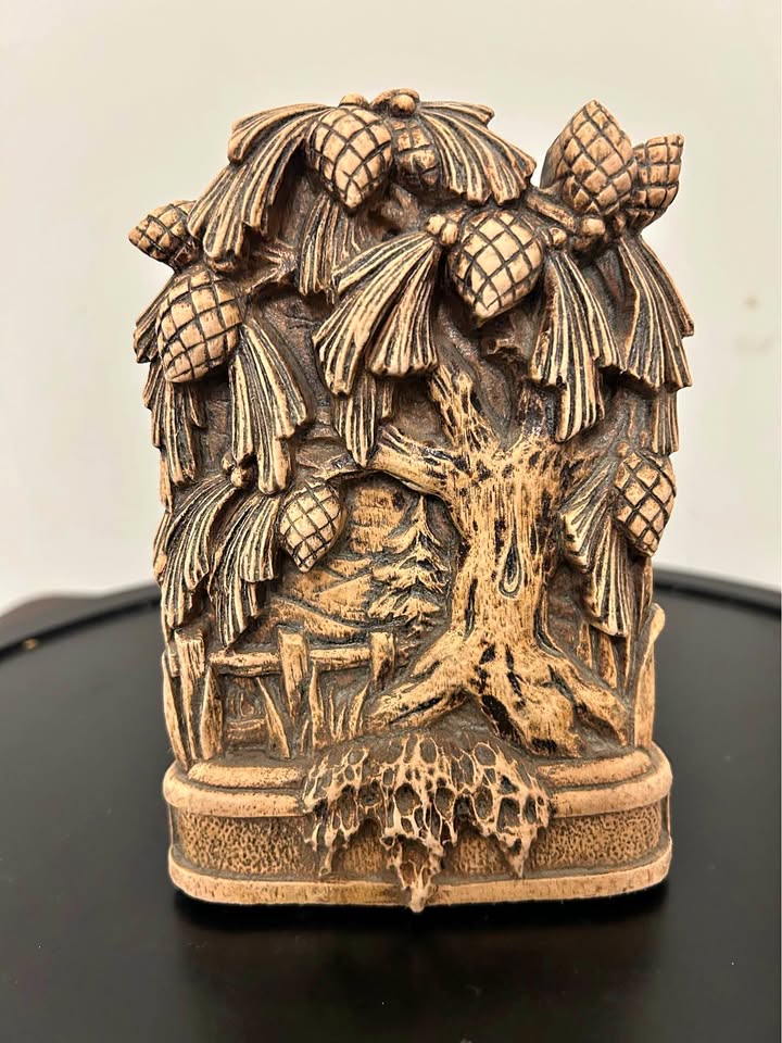 Vintage Pinecone Forest Bookend – Rustic Cabin Décor
