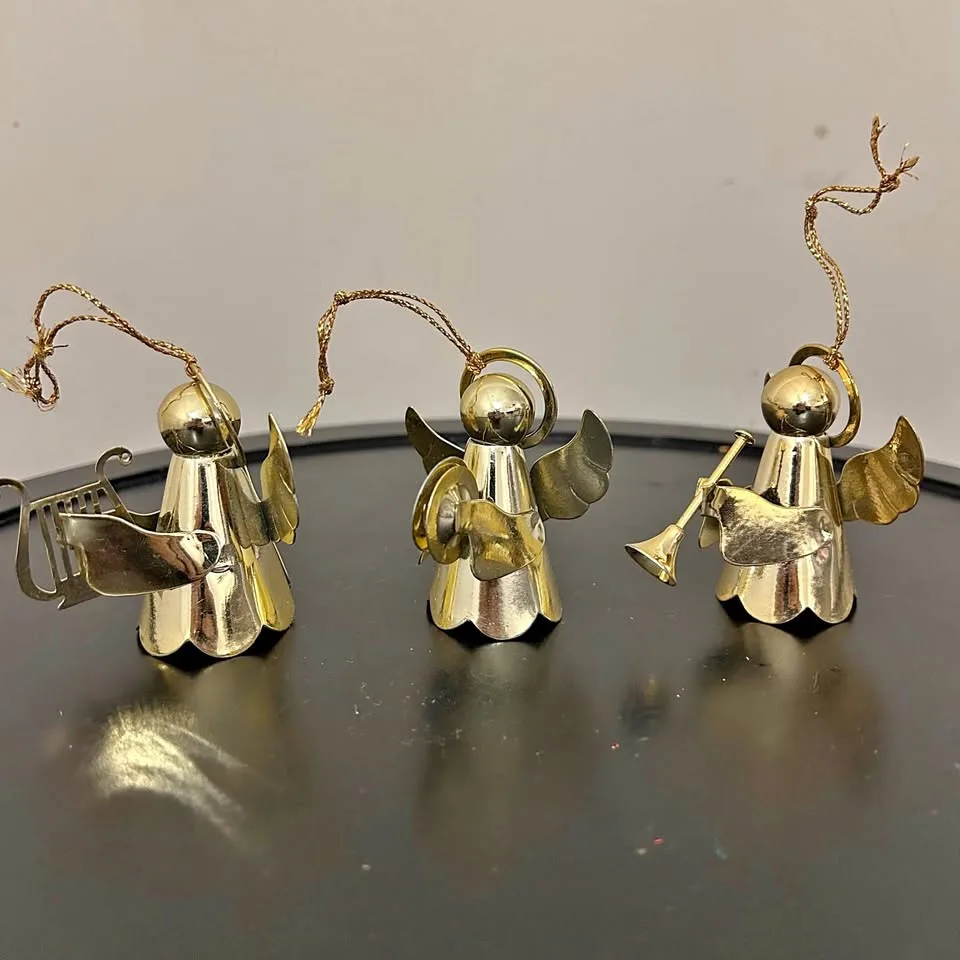 Vintage Set of 3 Angel Ornaments Set – Christmas Decor