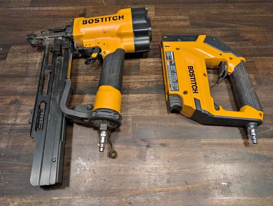 Bostitch sheeting stapler and air powered hammer tacker!