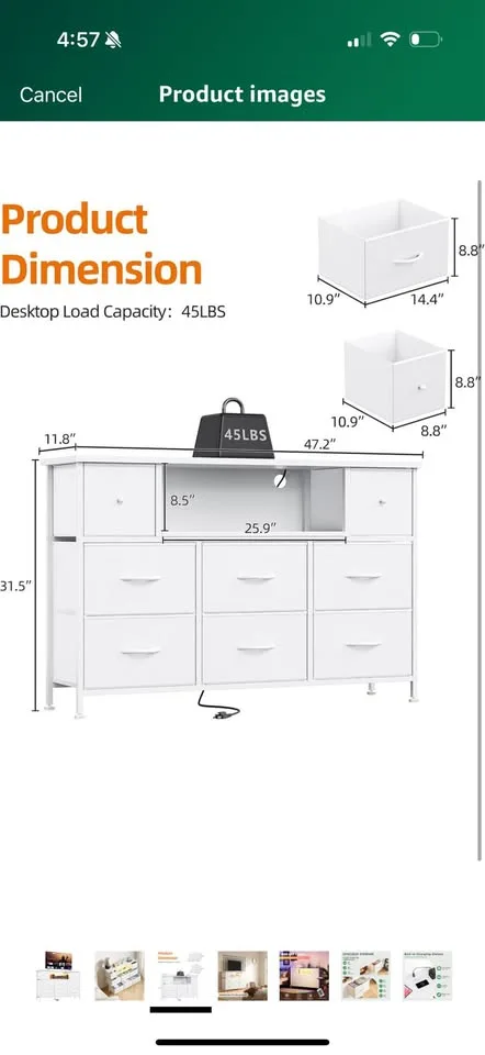Brand new- Dresser with 8 drawers image indicator(6)