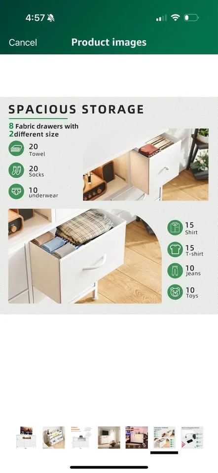 Brand new- Dresser with 8 drawers image indicator(9)