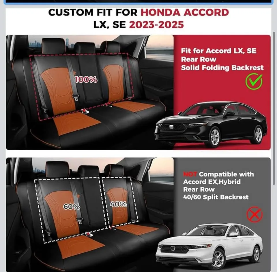 FREESOO Honda Accord Seat Covers 2023-2025 LX/EX image indicator(4)