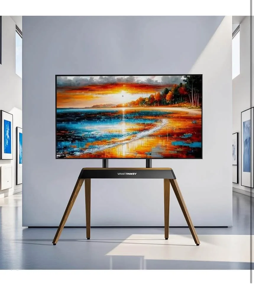 Floor TV Stand 40-86 Inch Walnut image indicator(5)