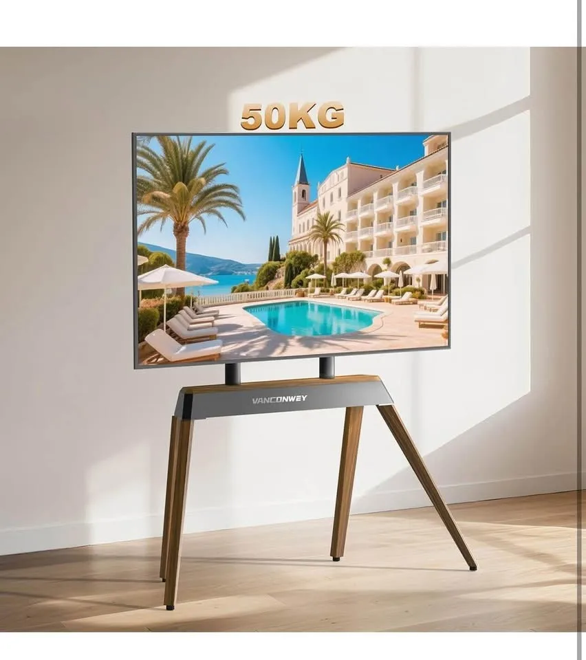 Floor TV Stand 40-86 Inch Walnut image indicator(6)