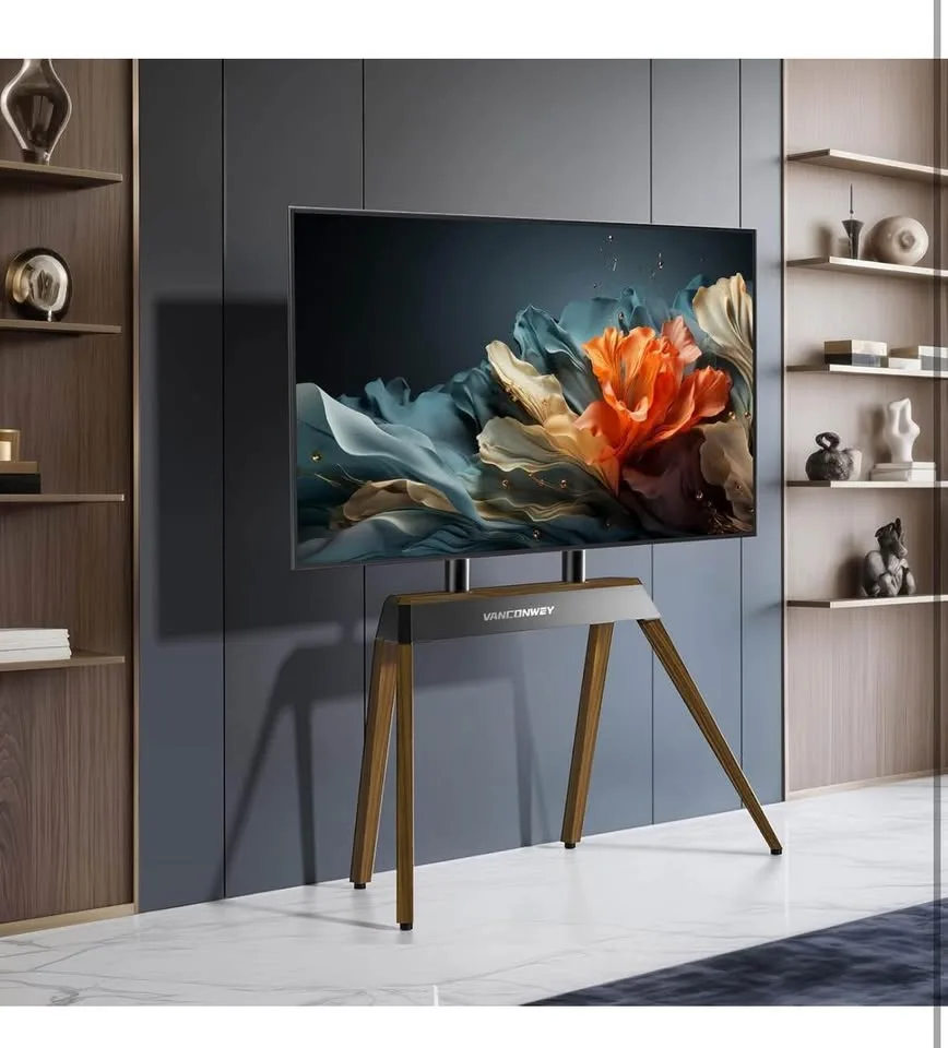 Floor TV Stand 40-86 Inch Walnut image indicator(7)