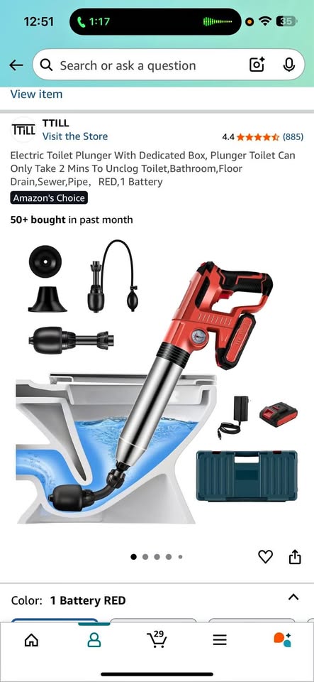 Electric Toilet Plunger With Dedicated Box
