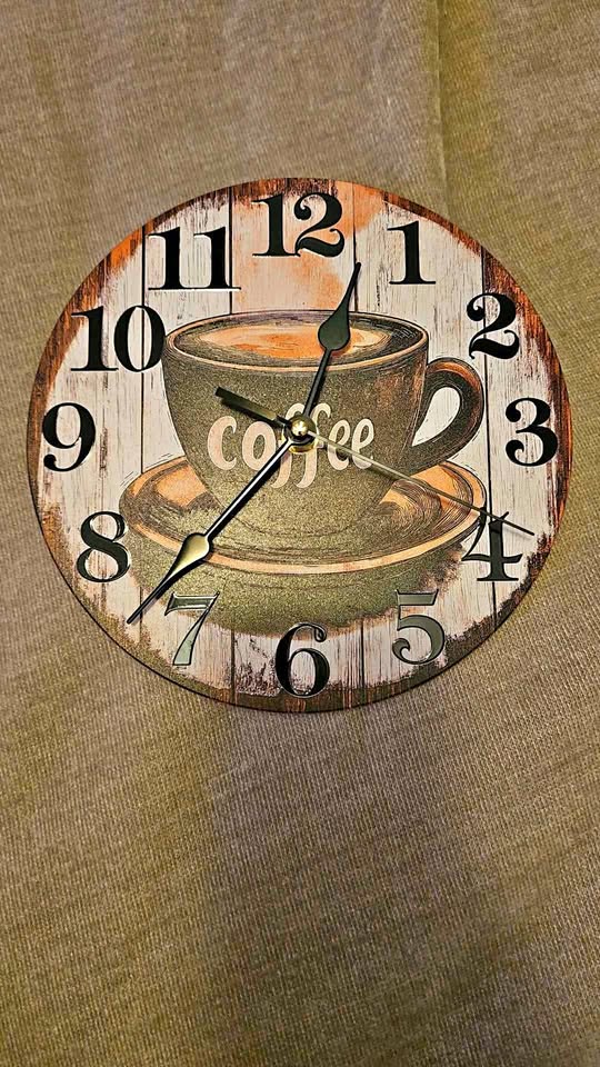Glass Coffee Clock