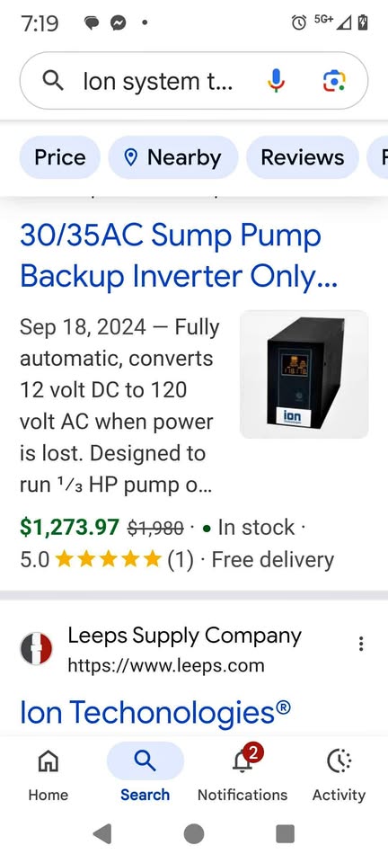 Ion Technologies 30/35AC 800 va/12 Volt Inverter Only