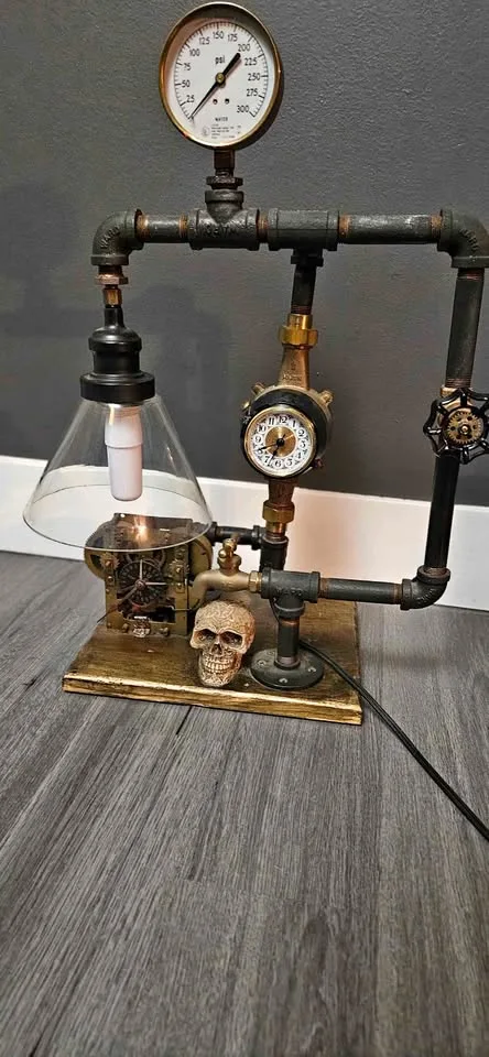 Handmade Steampunk Lamp thumbnail