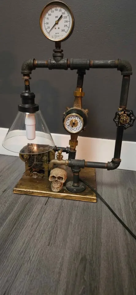 Handmade Steampunk Lamp image indicator(2)