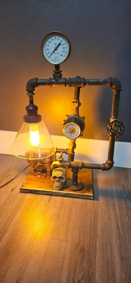 Handmade Steampunk Lamp image indicator(5)