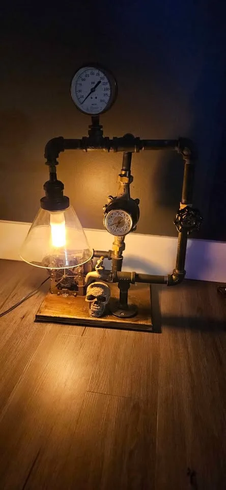Handmade Steampunk Lamp image indicator(6)