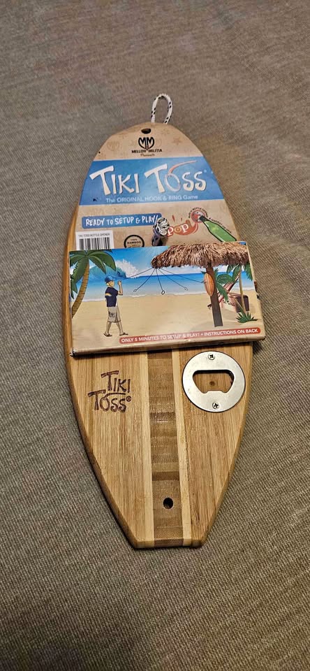 Tiki Toss Game with Bottle Opener
