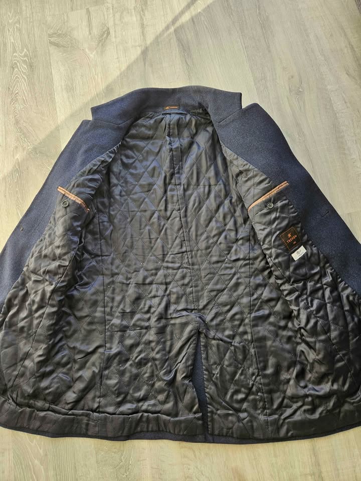 Men's navy coat large - photo 2