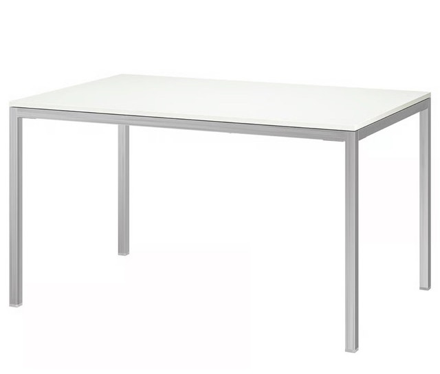 Dining Table, chrome plated/high gloss, 53 1/8x33 1/2 "