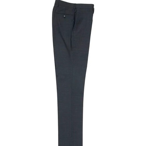 Tazio Italy Men's Slim-Fit Flat Front Stretch Dress Pants DK GRA - photo 4
