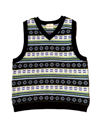 Hanna Andersson Boys Nordic Fair Isle Sweater Vest Sz 130/US Sz