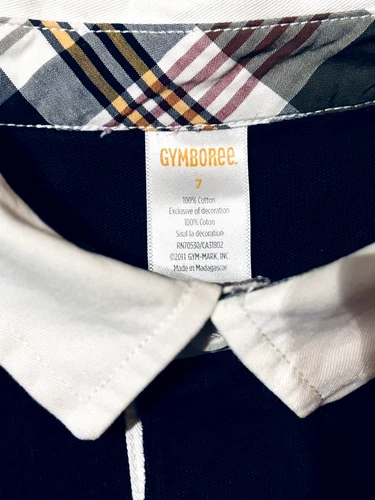 Gymboree Boys Herringbone Rugby Shirt Size 7 - photo 2