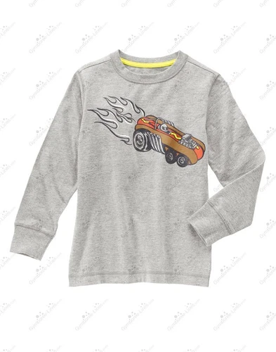 Gymboree Hot Dog Racer Tee Long Sleeve Shirt Top Size 8 - photo 3