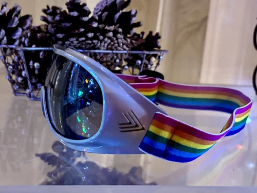 Kids' Ski & Snowboard Goggles Silver Frame Gray Lens Rainbow - photo 2