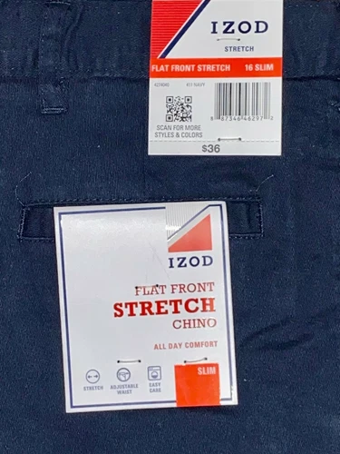 IZOD Boys Uniform Navy Chino Pants 16 Slim - photo 2