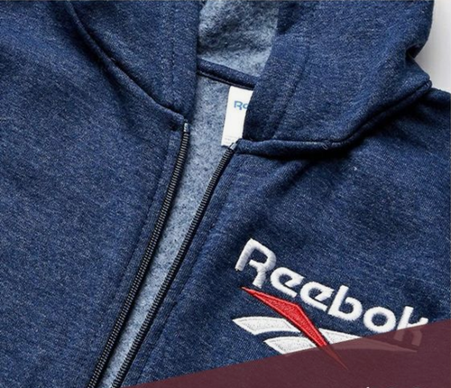 Reebok Boy's Zip Fleece Hoodie Blue Large 14-16 - photo 2