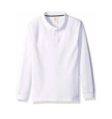NWT GYMBOREE Boys Uniform Long Sleeve White Polo Shirt Size 10 C