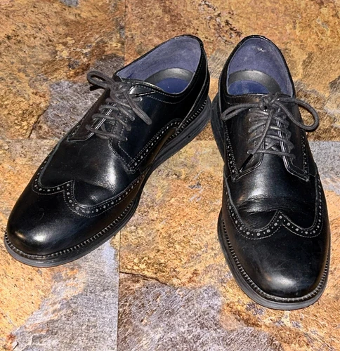 Cole Haan Wingtip Oxford Black Leather Size 11.5 - photo 2