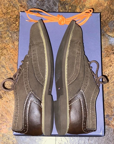 TOMMY HILFIGER Boys' DANNY OXFORD Dark Brown Dress Shoes Youth 2 - photo 4