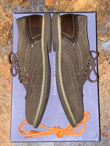 TOMMY HILFIGER Boys' DANNY OXFORD Dark Brown Dress Shoes Youth 2 - photo 5