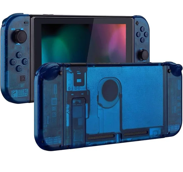 Replacement Blue Transparent shell for Nintendo Switch