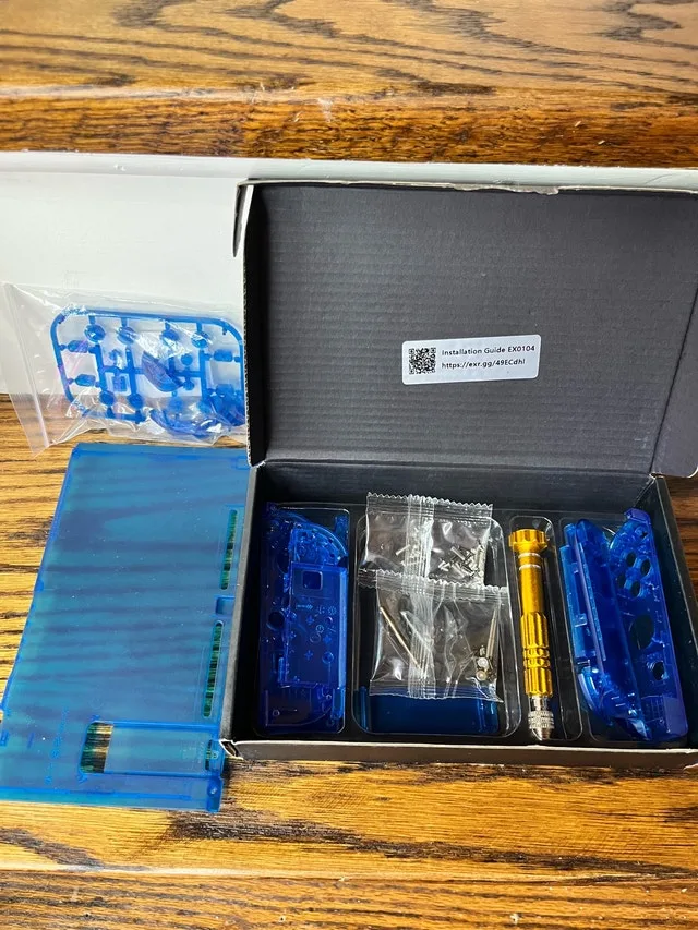 Replacement Blue Transparent shell for Nintendo Switch image indicator(2)