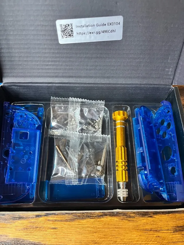 Replacement Blue Transparent shell for Nintendo Switch image indicator(4)