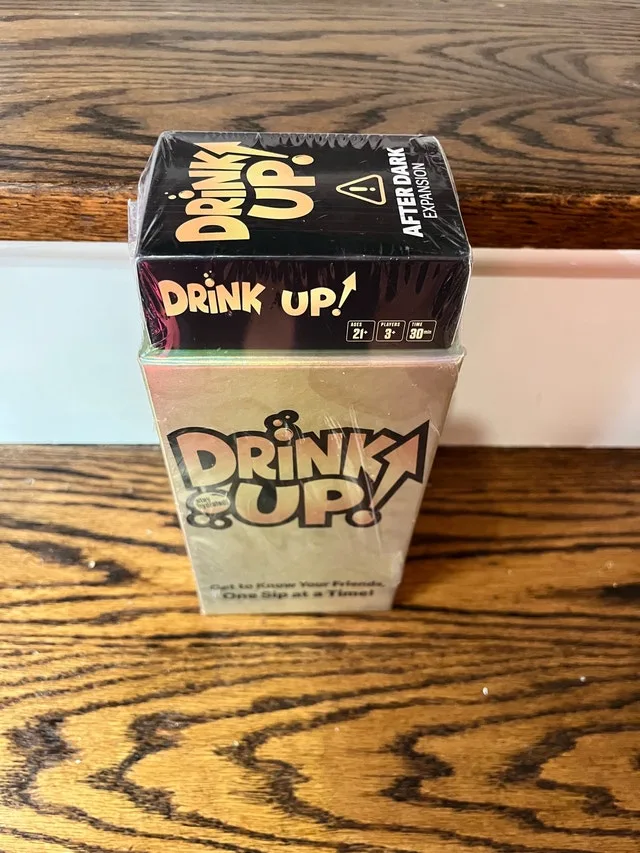 Drink Up! Party Game plus after dark expansion Brand New image indicator(2)