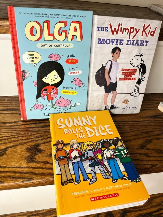 Kids Books Bundle - graphic novel - wimpy kid - Olga