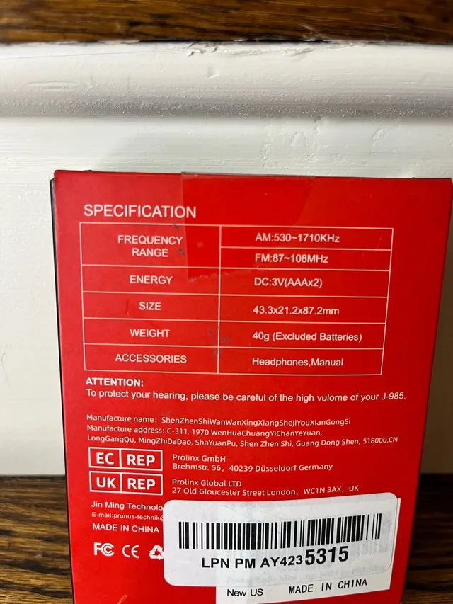 PRUNUS J-985 Radio tested works great! image indicator(4)