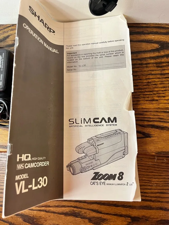 Sharp VL-L30 Camcorder As Is for parts or repair image indicator(2)